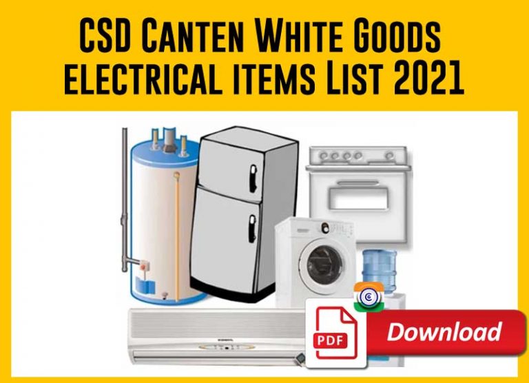 Csd Canteen Items List