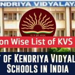 Latest list of Kendriya Vidyalayas