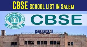 CBSE Schools in Salem District in Tamilnadu