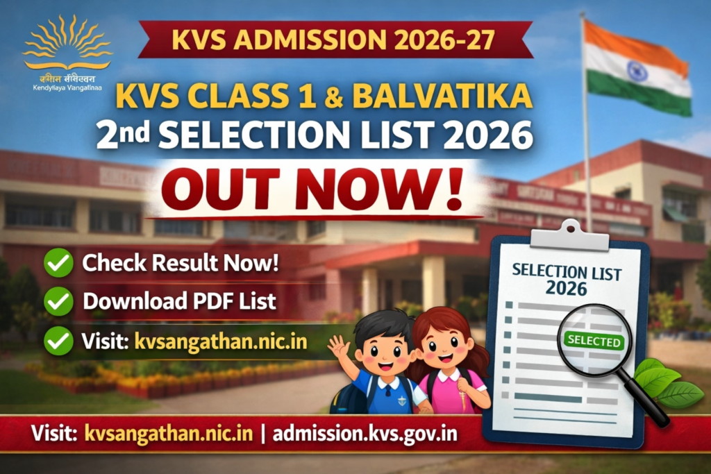 KVS Admission 2026-2027